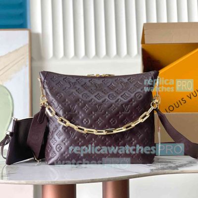 Copy L--V Coussin Hobo MM Chocolat Handbag M12072 